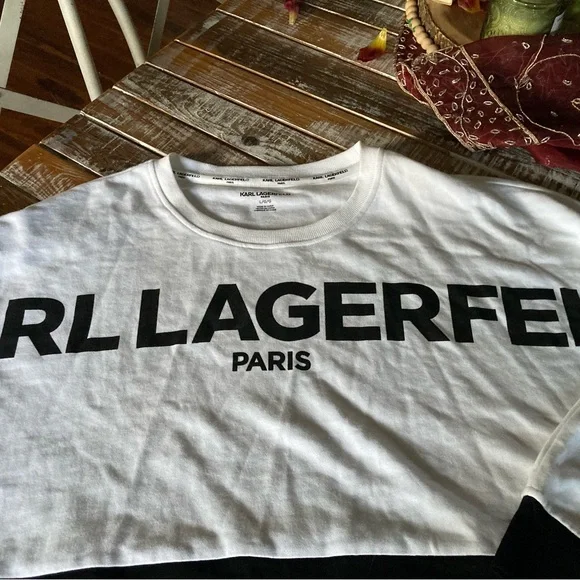 Karl Lagerfeld Paris White Tee - Picture 3 of 4